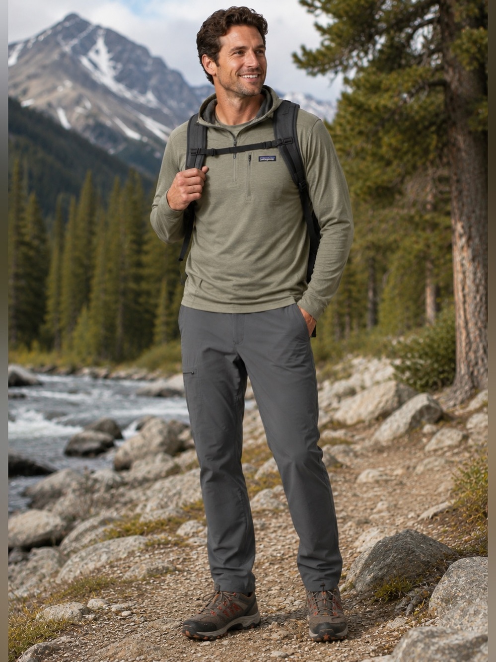 Patagonia Men's Size 36” Gray Cargo Hiking Activewear Performance Pants